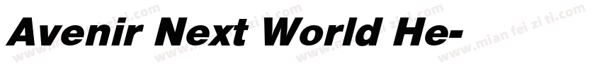 Avenir Next World He字体转换